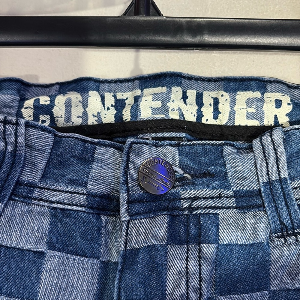 Contender Men's Checkered Denim Shorts - Picture 4 of 5